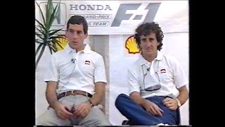 Long Lost TV interview of Ayrton Senna amp Alain Prost when theyre buddies before the rivalry started [upl. by Burne]