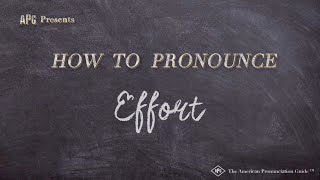 How to Pronounce Effort Real Life Examples [upl. by Scribner]