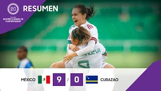 Campeonato Femenino Sub20 de Concacaf  2022 Resumen México vs Curazao [upl. by Aved]