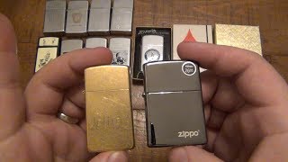 My Zippo Slim Collection amp How To Date The Old OnesSMALL ZIPPO LIGHTERS [upl. by Niuqauj]