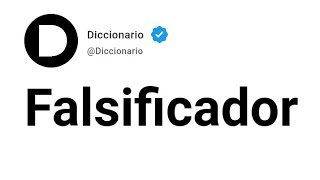 Falsificador Significado En Español [upl. by Eenehs]