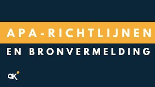 APA richtlijnen en bronvermelding [upl. by Nahtanaj817]