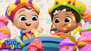 UhOh Muffin Man Baking Cookies  Little Angel Kids Songs amp Nursery Rhymes [upl. by Megargee]