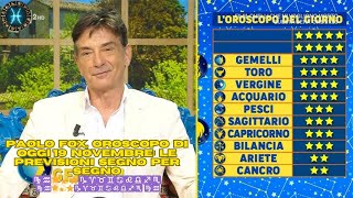 I Fatti vostri Oroscopo Paolo Fox di oggi 19 novembre le previsioni segno per segno ♍♒🌟💫⭐♑♈♉♊♋♌♎♐ [upl. by Elleahcim]