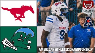 American Athletic Championship SMU Mustangs vs Tulane Green Wave  Full Game Highlights [upl. by Oiuqise]