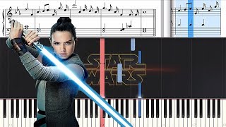 Star Wars  The Force theme  easy piano tutorial [upl. by Raine]