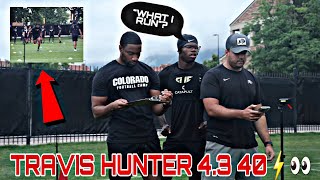 5 🌟 ATH Travis Hunter OFFICIALLY Ran The 40 Yard Dash  Id Guess 43 ‼️ [upl. by Oiramal]