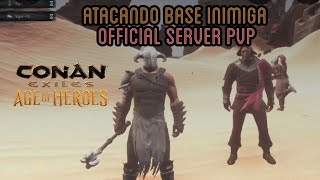 Conan Exiles PvP  Reunimos um clã para tentar raidar uma base mas 😂 Parte 09 [upl. by Llyrrad]