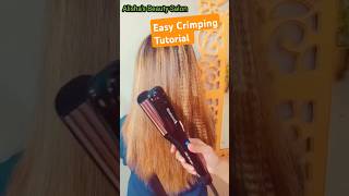 Easy Hair Crimping step by step tutorial shorts [upl. by Yalahs396]