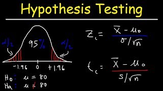 Hypothesis Testing Problems  Z Test amp T Statistics  One amp Two Tailed Tests 2 [upl. by Stephens]