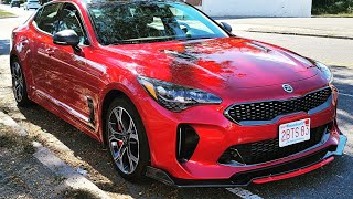 2018 Kia Stinger GT2 Muffler Delete Cold Start V6 33T [upl. by Ecydnac]