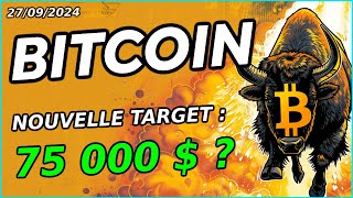 BITCOIN  NOUVELLE TARGET 75 000 🔥  RSR TOUJOURS EN PÉPITE 🚀 [upl. by Iel]