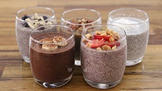 Chia Pudding – 5 Easy amp Healthy Recipes [upl. by Oirifrop]