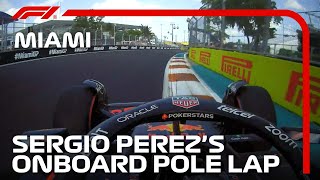 Sergio Perezs Pole Lap  2023 Miami Grand Prix  Pirelli [upl. by Godderd]