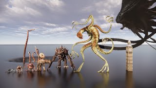 Star Wars monsters size comparison  3D animation [upl. by Ezekiel130]