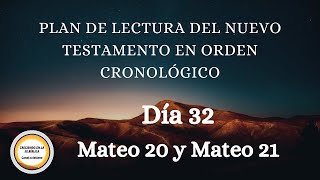 📖La Biblia narrada📖 🙌Mateo 20 y Mateo 21🙌 El nuevo testamento en orden cronológico RV1960 [upl. by Nonie]