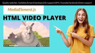 Advanced HTML Video Player with MediaElementjs  html webpage me video kaise dale  WeezyTube [upl. by Kiah223]