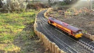 Aristocraft G scale EWS Class 66 in the garden with sound [upl. by Elon]