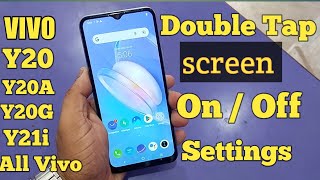 Vivo Y20 Double Tap OnOff Settings  All Vivo Phone Double tap Option 2023 [upl. by Stoat]