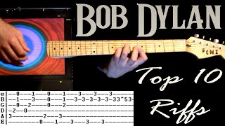 TOP 10 Bob Dylan Songs List amp Guitar Tab  Guitar Tutorial  Guitar Lesson [upl. by Anceline304]