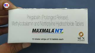 Maxmala NT Tablet  Pregabalin Methylcobalamin and Nortriptyline Tablets  Maxmala NT Tablet Uses [upl. by Gabriello847]