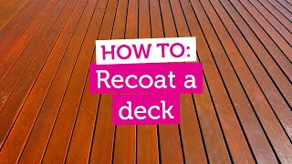 How To Recoat A Deck  Inspirations Paint [upl. by Ynots]