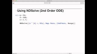 Using Mathematicas NDSolve [upl. by Hamilton679]