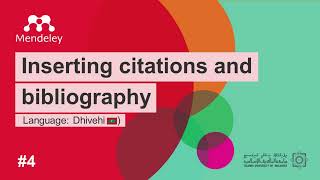 Mendeley Inserting citations and bibliography [upl. by Adnirak]