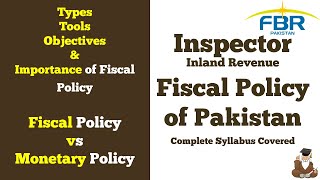 Fiscal Policy of Pakistan Types Tools amp Objectives of Fiscal Policy  Inspector IRS [upl. by Itnahsa]