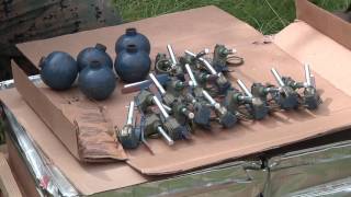 Marine Wing Support Squadron 171 trains using M67 fragmentation grenade BRoll [upl. by Tremaine]