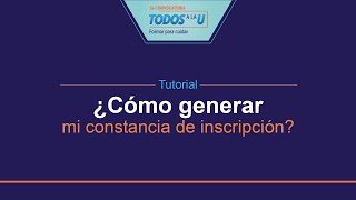 ¿Cómo generar mi constancia de inscripción [upl. by Jola]