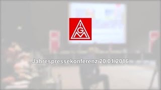 IG Metall Jahrespressekonferenz 2016 [upl. by Lleroj601]