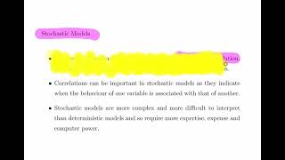 Deterministic vs Stochastic Models Short Theory Question [upl. by Decamp]