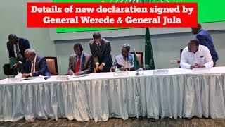 Details of declaration signed by Tigray General Tadesse Werede and ENDF General Berhanu Jula [upl. by Sage]