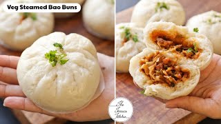 Veg Bao Buns Recipe  Steamed Bao with Veg Stuffing  TheTerraceKitchen [upl. by Valentina364]