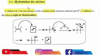 Hydrocarbure SMC S4 Hydratation des alcènes La règle de Markovnikov 15 [upl. by Whit]