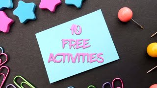 10 free activities for kids at home  toddler friendly [upl. by Rofotsirk]