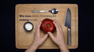 wie man richtig EINEN GRANATAPFEL SCHÄLT Lifehack  Tutorial [upl. by Donnell]