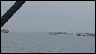 Barcos porteros chinos en la bahía del callao [upl. by Gamber705]