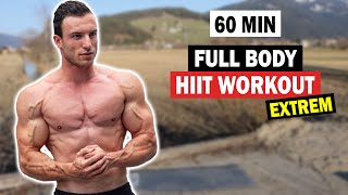 60 Minuten HIIT Ganzkörper Workout für Zuhause ohne Geräte [upl. by End]