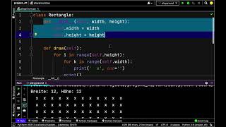 Python Tutorial  Rechteck ausgeben Übungsaufgabe [upl. by Enimzaj679]
