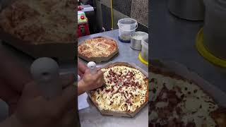 Temperatura do forno esteira para pizza  Massa 430 gramas por conta da quantidade de recheio [upl. by Rab417]