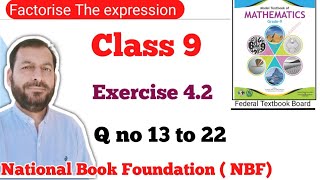 Class 9 Exercise 42 NBF Maths Ex 42 Class 9th federal board FBISE Math national Book foundation [upl. by Hserus]