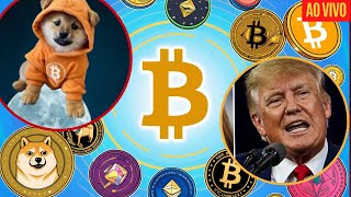 BITCOIN EXPLODINDO COM TRUMP A FRENTE DOG GO TO THE MOON PUXANDO O BONDE  TUDO VERDE NAS ALTS [upl. by Rheta125]