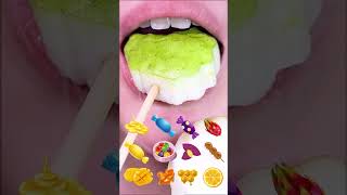 ASMR Eating Emoji Food ChallengeSatisfying Eating Sounds먹방 shorts mukbang eatingsounds food [upl. by Edrei]