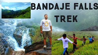 BANDAJE FALLS TREK 🏞️  Ballalarayana Durga Fort Trek  2021  Karnataka trekking waterfall [upl. by Metsky]