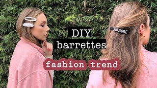 TREND DIY HAIR BARRETTES easy amp chic  Hair Accessories Tutorial  XO MaCenna [upl. by Nylorac]