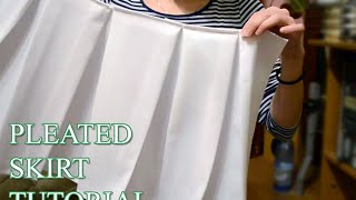 Pleated Skirt Tutorial [upl. by Vonni]