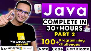 🚀🔥 Java Complete Course Part3 2024  100 Programming Challenges [upl. by Nairod182]