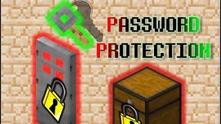 Password Protected Doors and Chests  Minecraft Redstone Tutorial [upl. by Oneal]